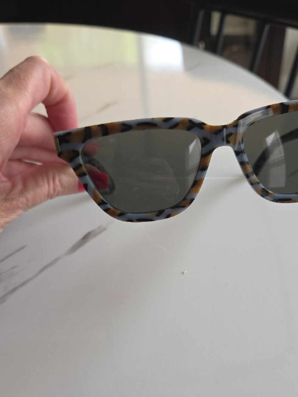 Saint Laurent Women's Tortoiseshell Sunglasses - Brown/Black/White - Picture 3 of 9
